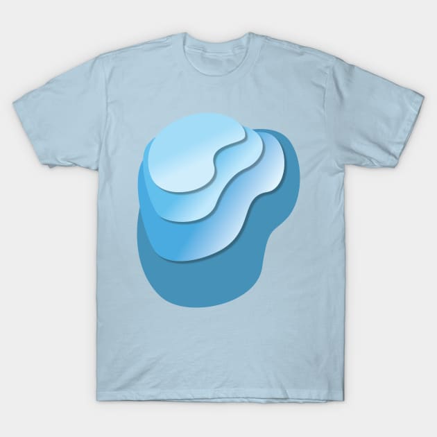 Blue Gradient Stack T-Shirt by ATG Designs